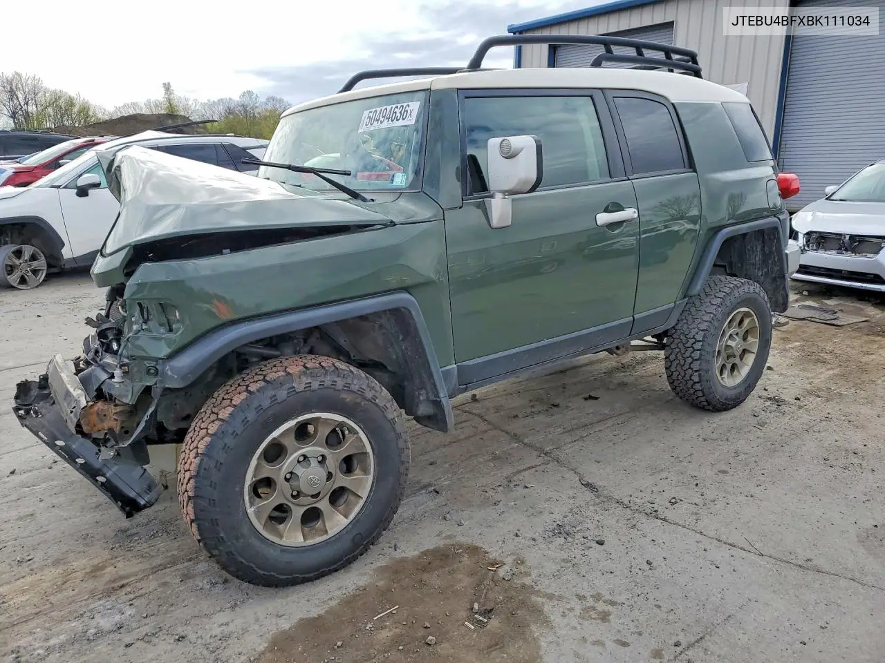 2011 Toyota Fj Cruiser Base VIN: JTEBU4BFXBK111034 Lot: 50494636