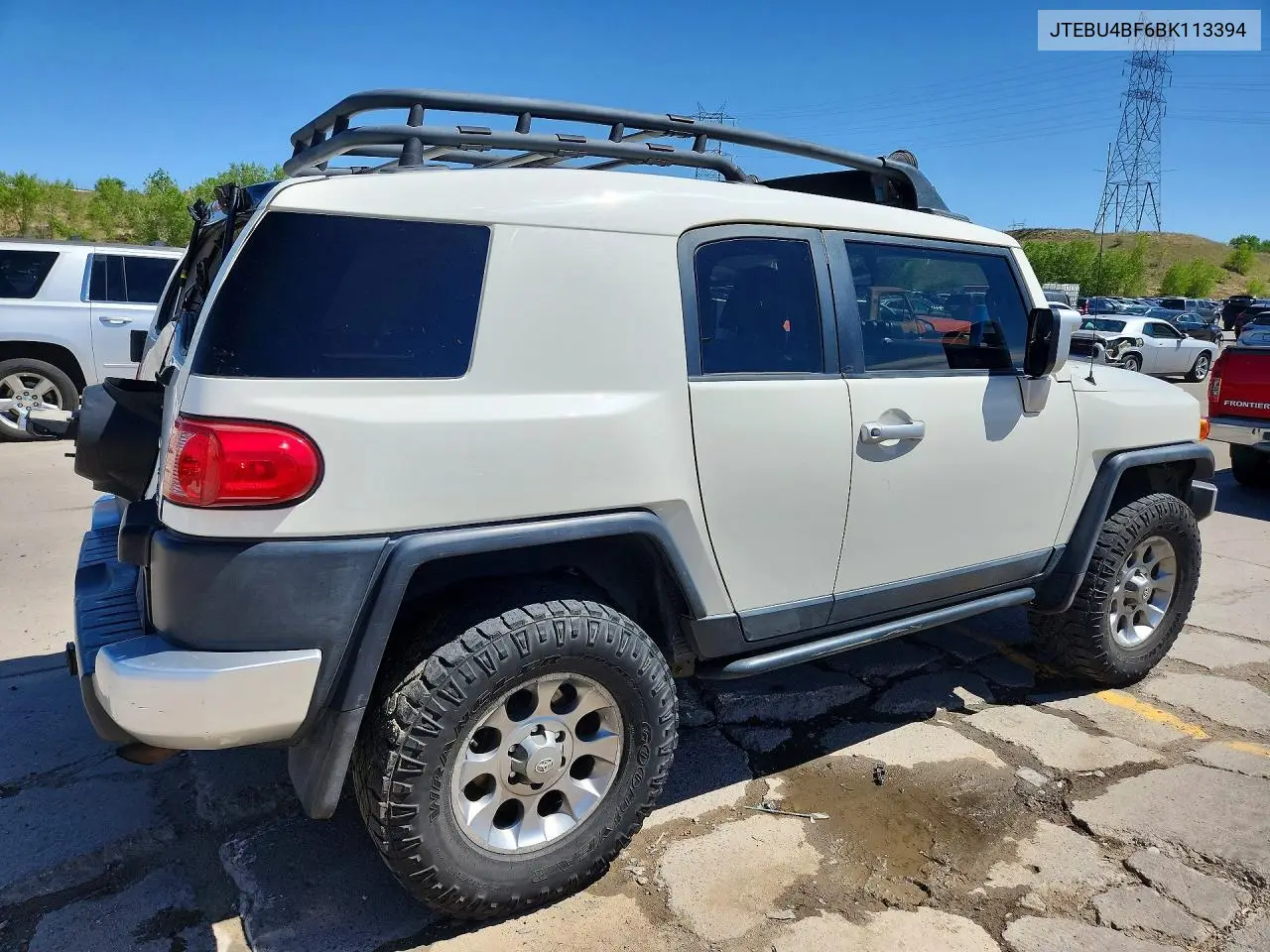 2011 Toyota Fj Cruiser Base VIN: JTEBU4BF6BK113394 Lot: 56827286