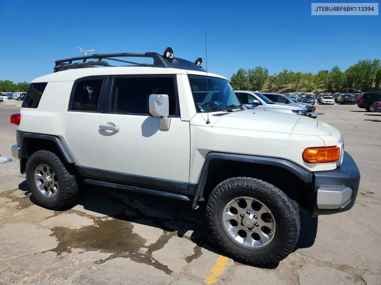 2011 Toyota Fj Cruiser Base VIN: JTEBU4BF6BK113394 Lot: 56827286