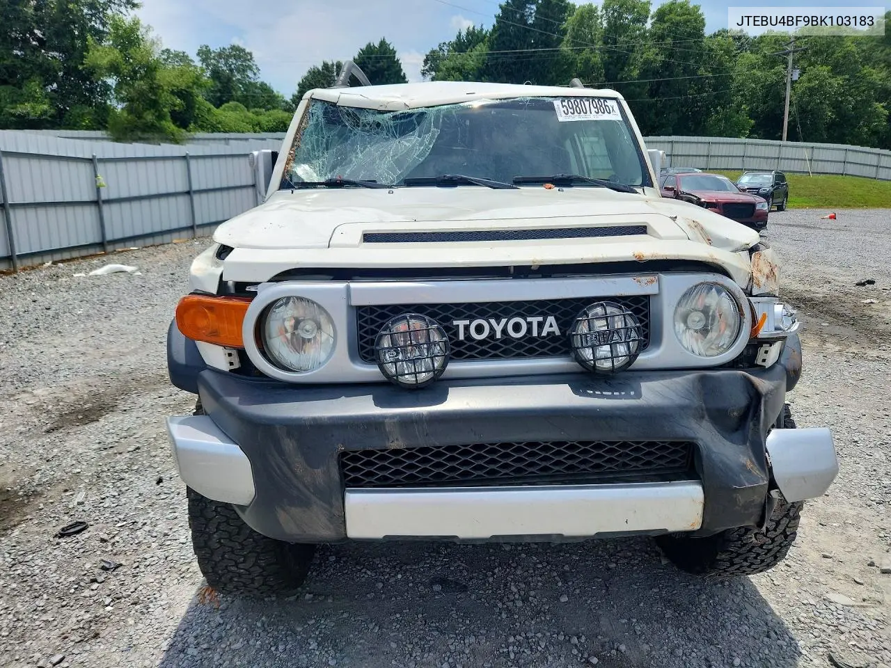 2011 Toyota Fj Cruiser Base VIN: JTEBU4BF9BK103183 Lot: 59807986