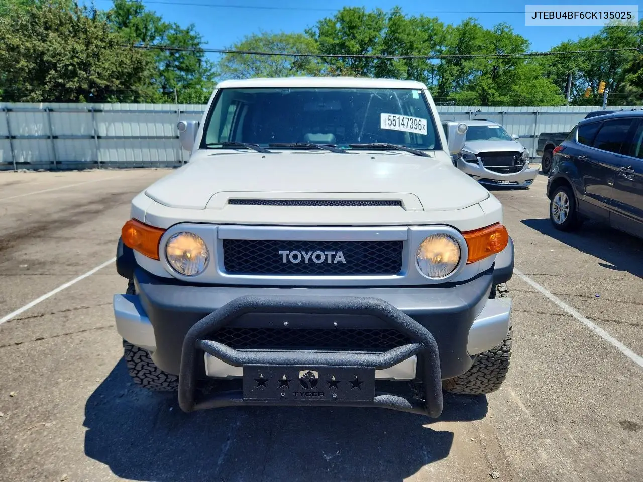 2012 Toyota Fj Cruiser Base VIN: JTEBU4BF6CK135025 Lot: 55147396