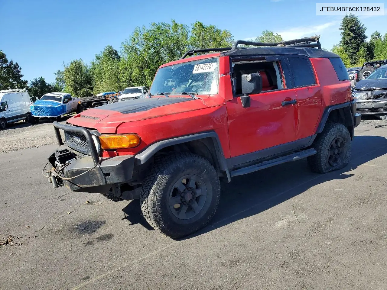 2012 Toyota Fj Cruiser Base VIN: JTEBU4BF6CK128432 Lot: 58142276