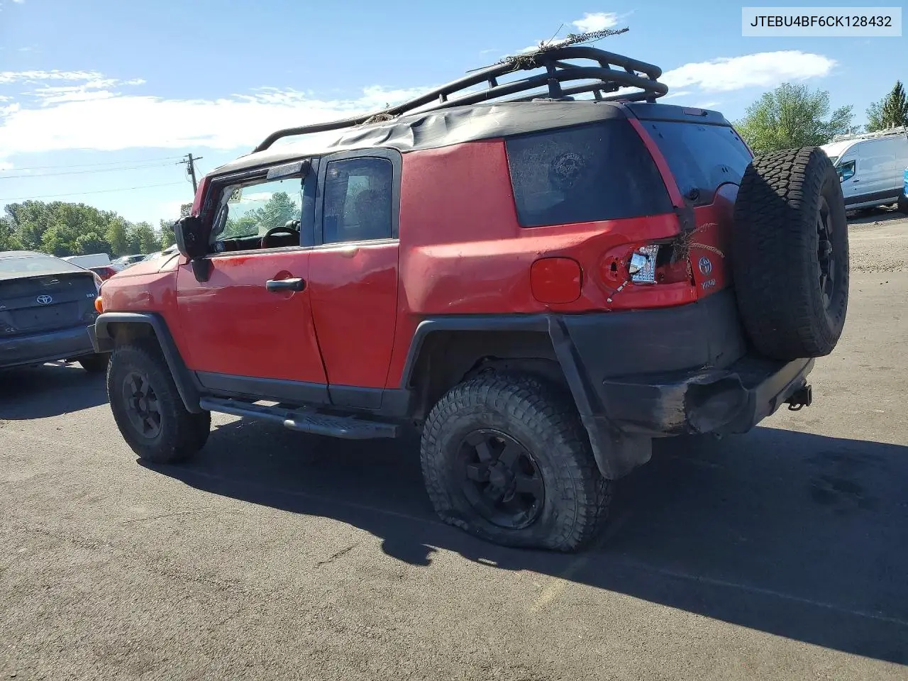 2012 Toyota Fj Cruiser Base VIN: JTEBU4BF6CK128432 Lot: 58142276