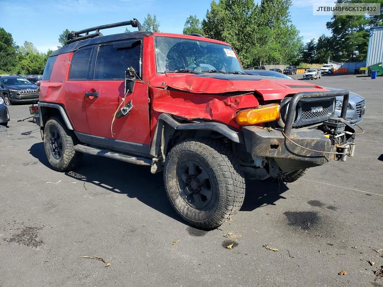 2012 Toyota Fj Cruiser Base VIN: JTEBU4BF6CK128432 Lot: 58142276