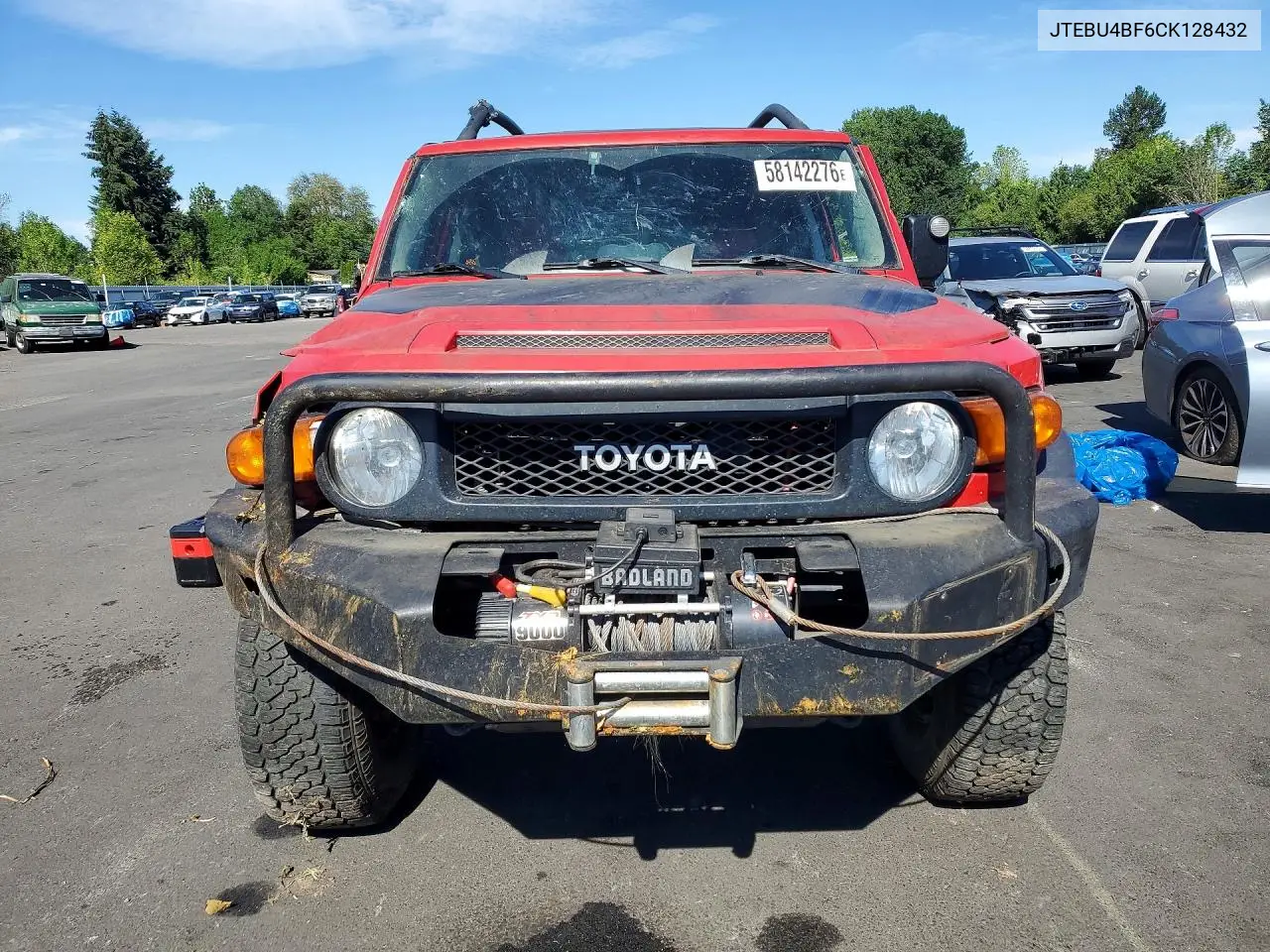 2012 Toyota Fj Cruiser Base VIN: JTEBU4BF6CK128432 Lot: 58142276
