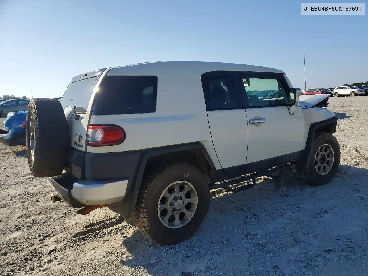 2012 Toyota Fj Cruiser Base VIN: JTEBU4BF5CK137591 Lot: 58879216