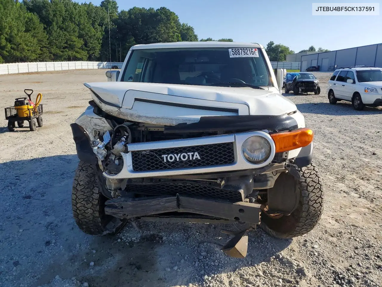 2012 Toyota Fj Cruiser Base VIN: JTEBU4BF5CK137591 Lot: 58879216