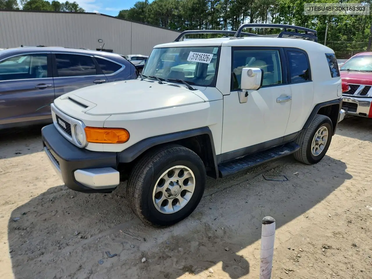 2013 Toyota Fj Cruiser Base VIN: JTEBU4BF3DK163303 Lot: 57816326