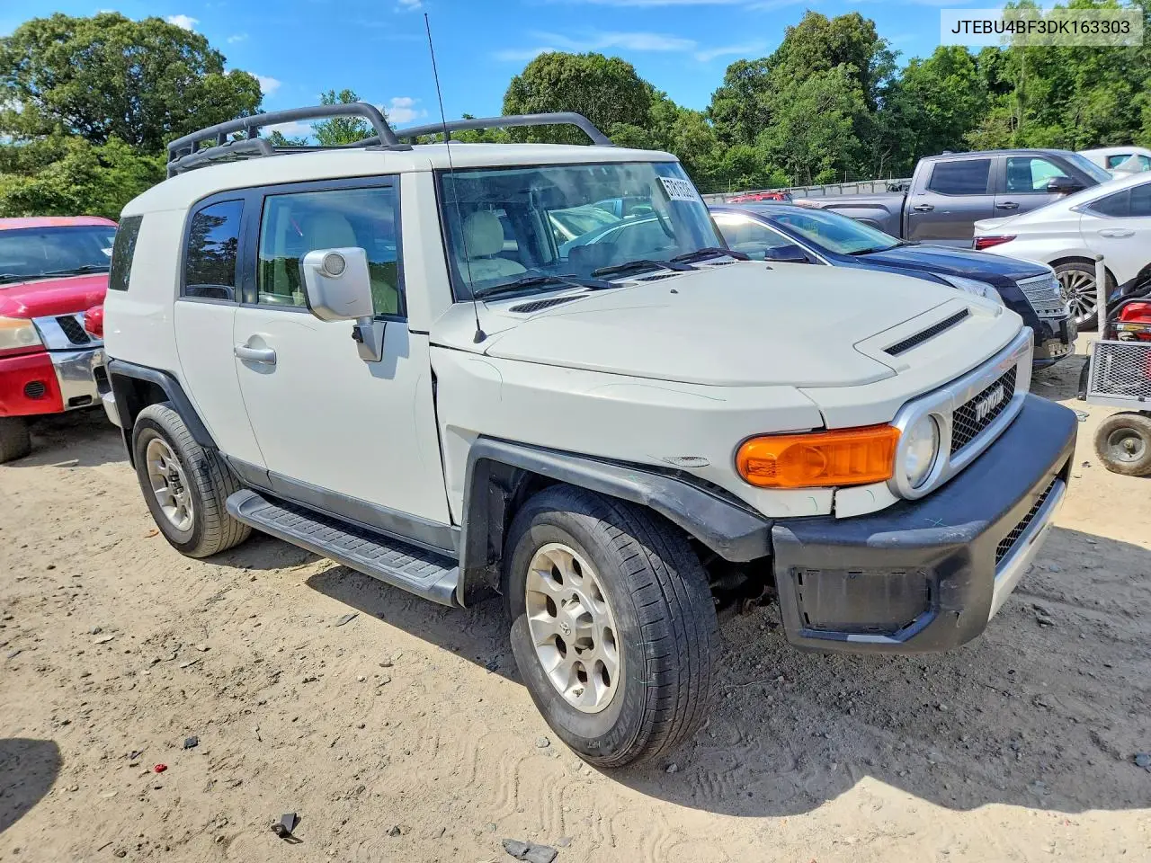 2013 Toyota Fj Cruiser Base VIN: JTEBU4BF3DK163303 Lot: 57816326