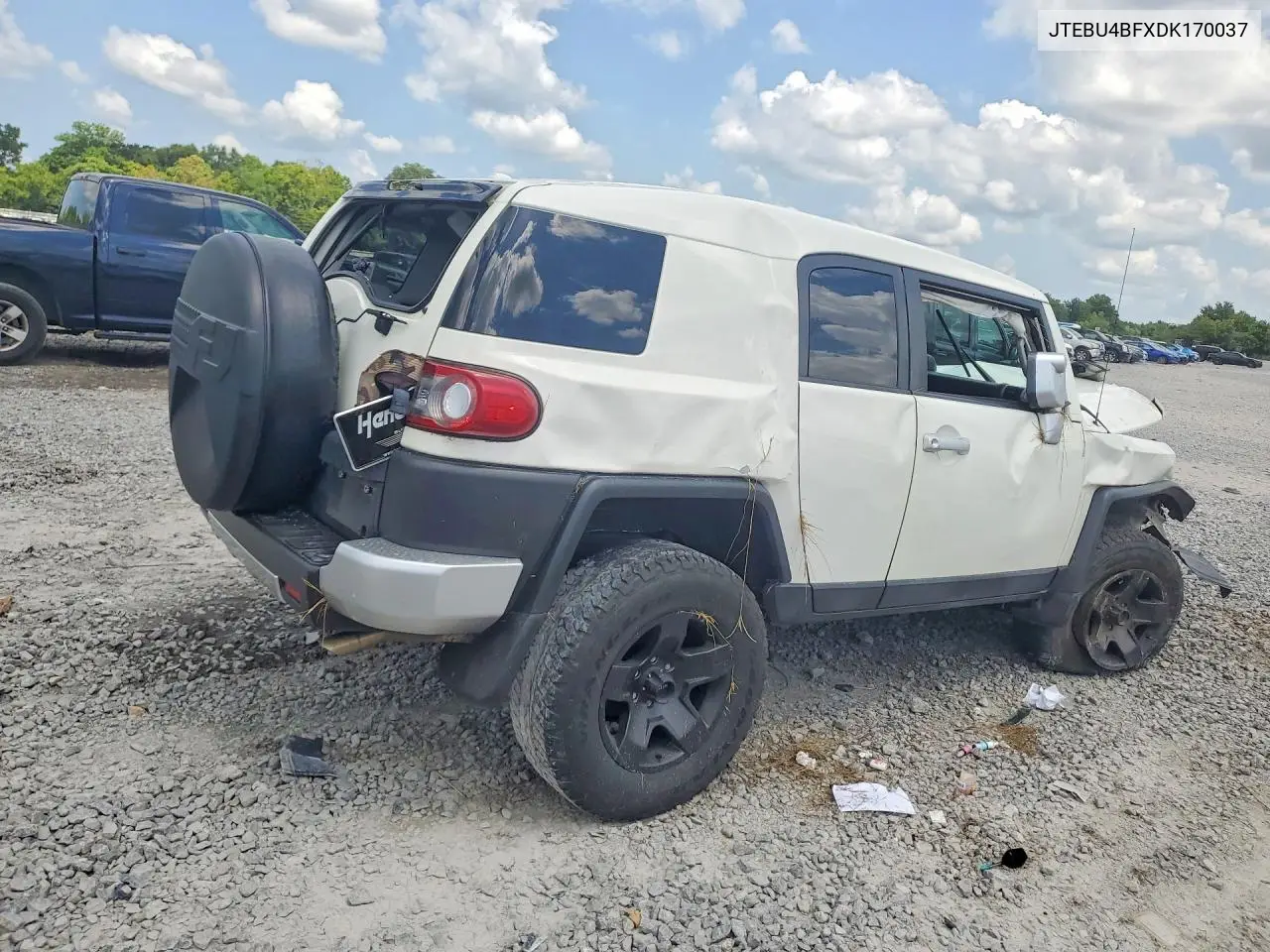 2013 Toyota Fj Cruiser Base VIN: JTEBU4BFXDK170037 Lot: 61613256
