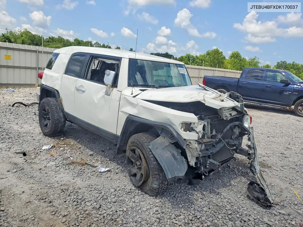 2013 Toyota Fj Cruiser Base VIN: JTEBU4BFXDK170037 Lot: 61613256