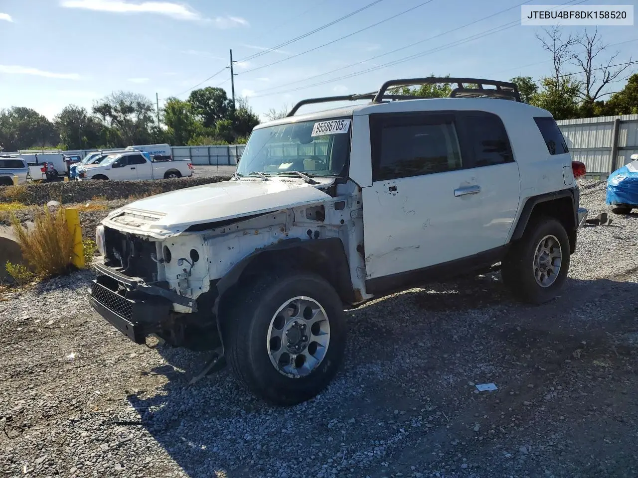 2013 Toyota Fj Cruiser Base VIN: JTEBU4BF8DK158520 Lot: 95586705