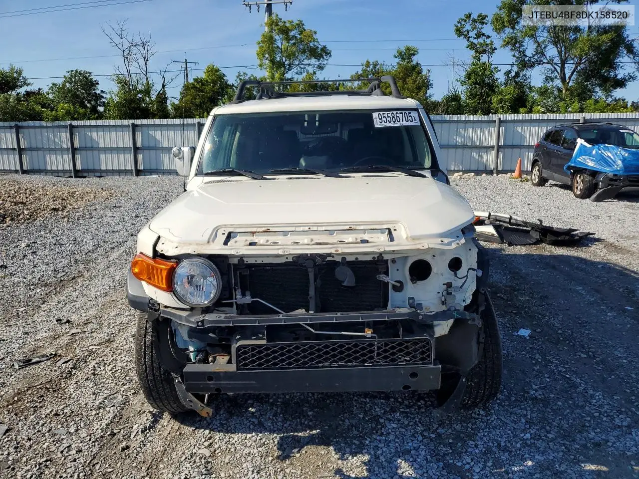 2013 Toyota Fj Cruiser Base VIN: JTEBU4BF8DK158520 Lot: 95586705