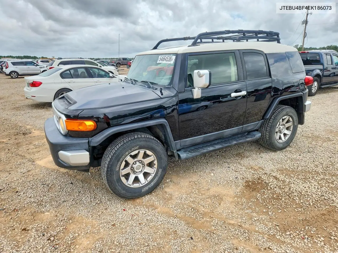2014 Toyota Fj Cruiser Base VIN: JTEBU4BF4EK186073 Lot: 54664536