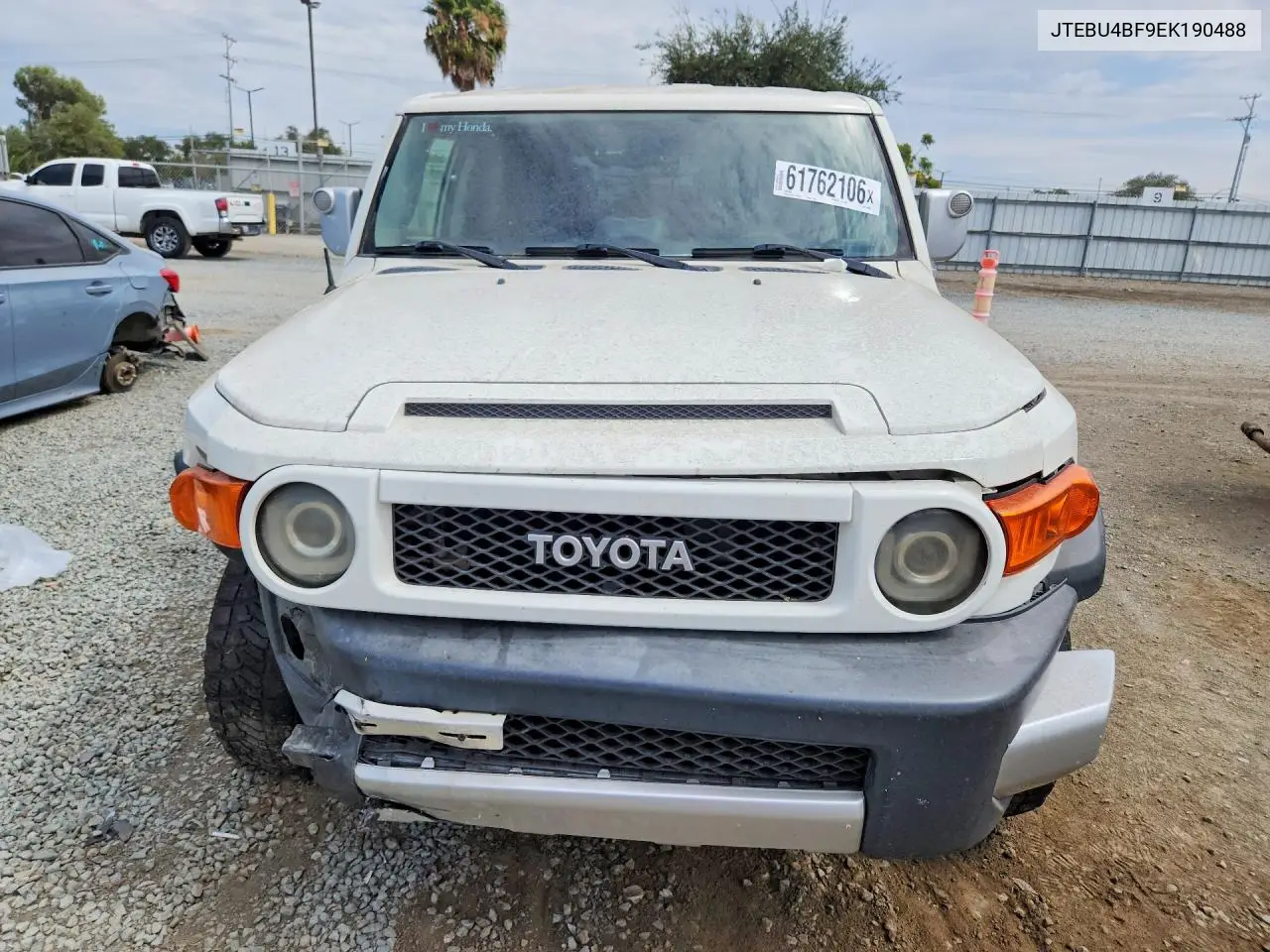 2014 Toyota Fj Cruiser Base VIN: JTEBU4BF9EK190488 Lot: 61762106