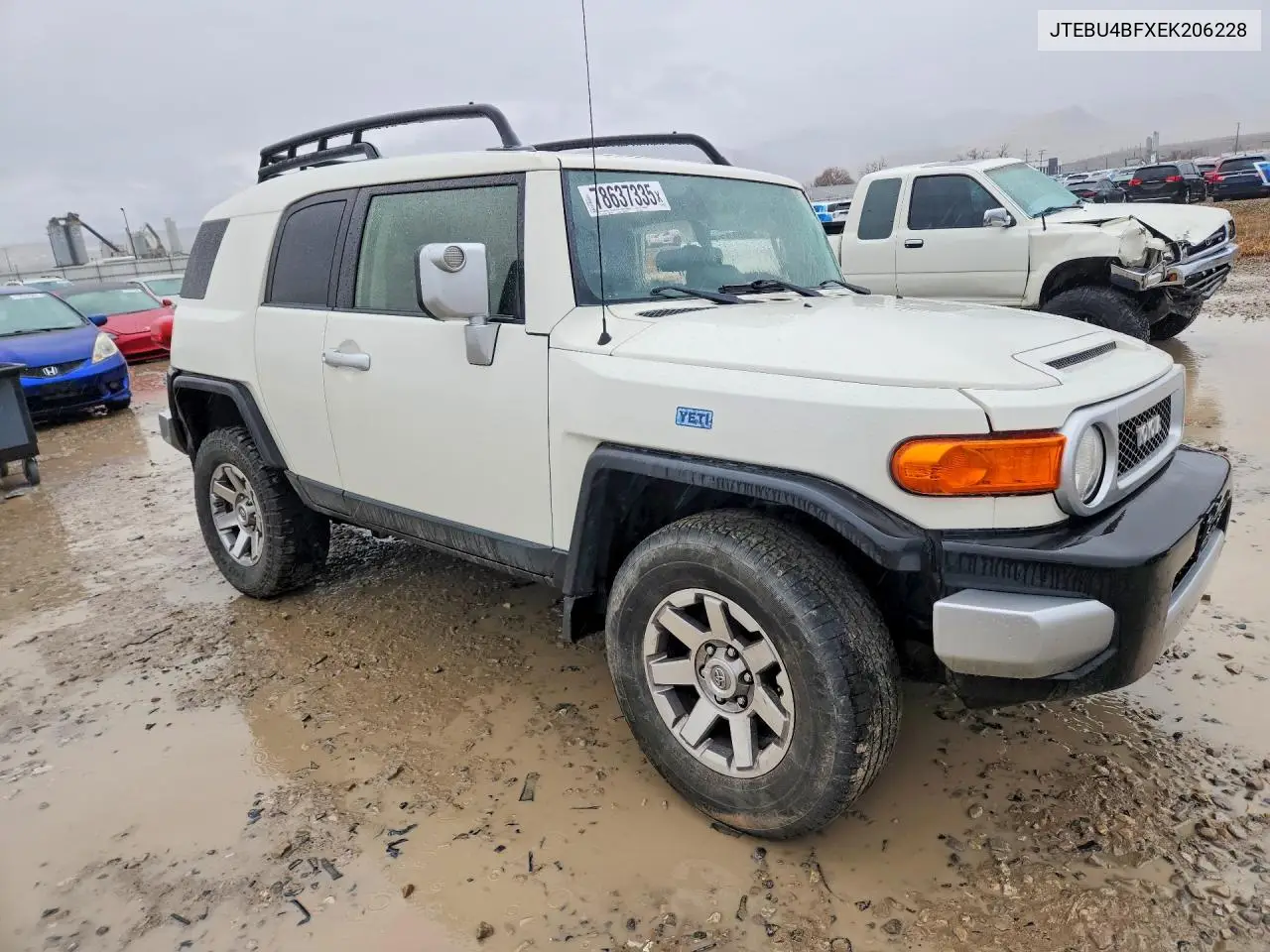 2014 Toyota Fj Cruiser VIN: JTEBU4BFXEK206228 Lot: 78637335
