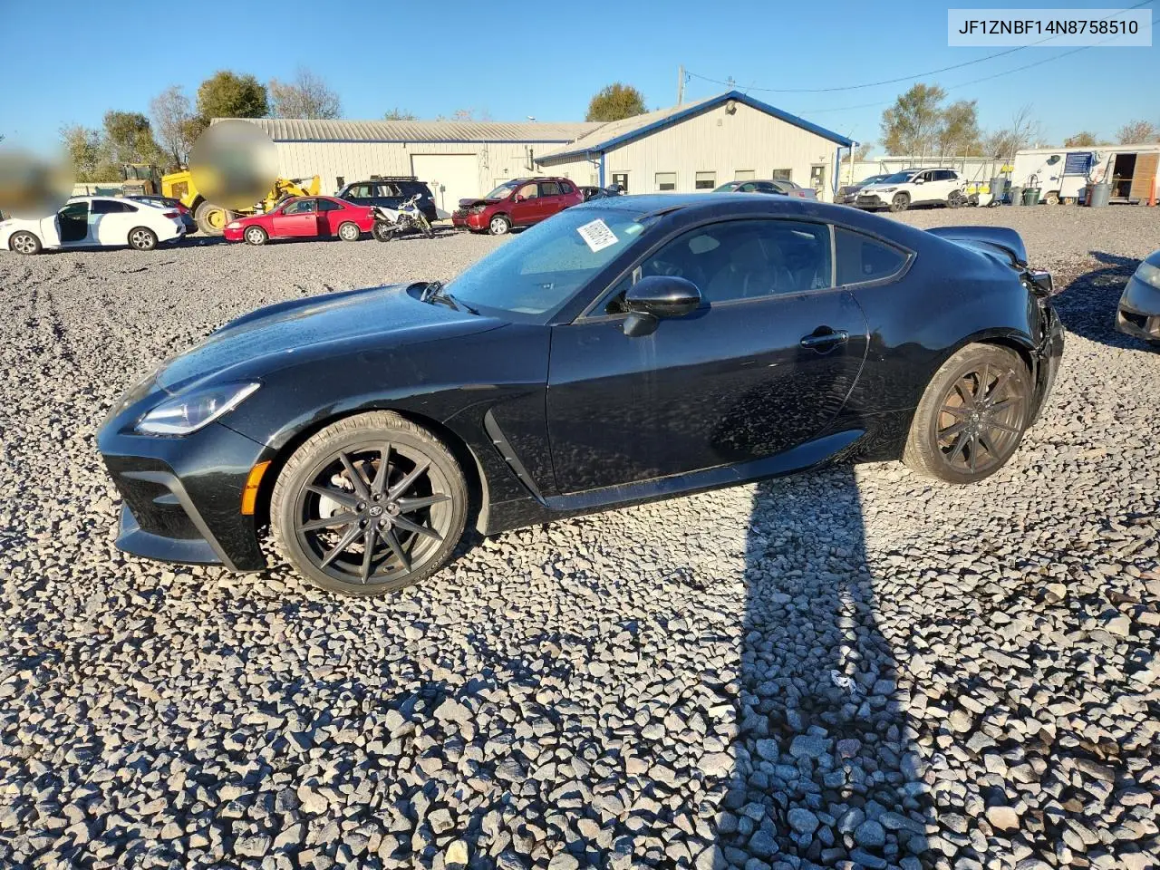 2022 Toyota Gr 86 Premium VIN: JF1ZNBF14N8758510 Lot: 55368386