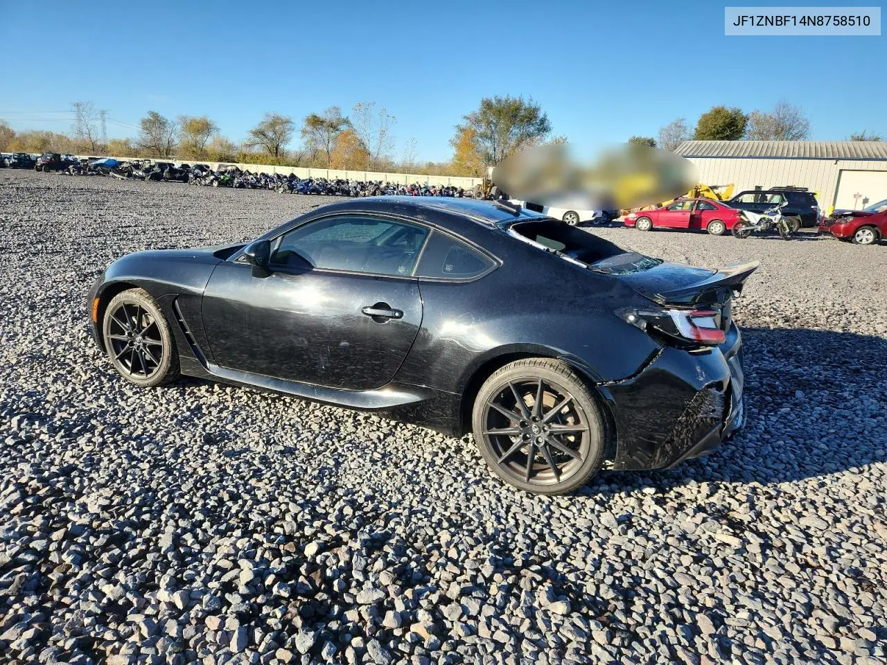 2022 Toyota Gr 86 Premium VIN: JF1ZNBF14N8758510 Lot: 55368386