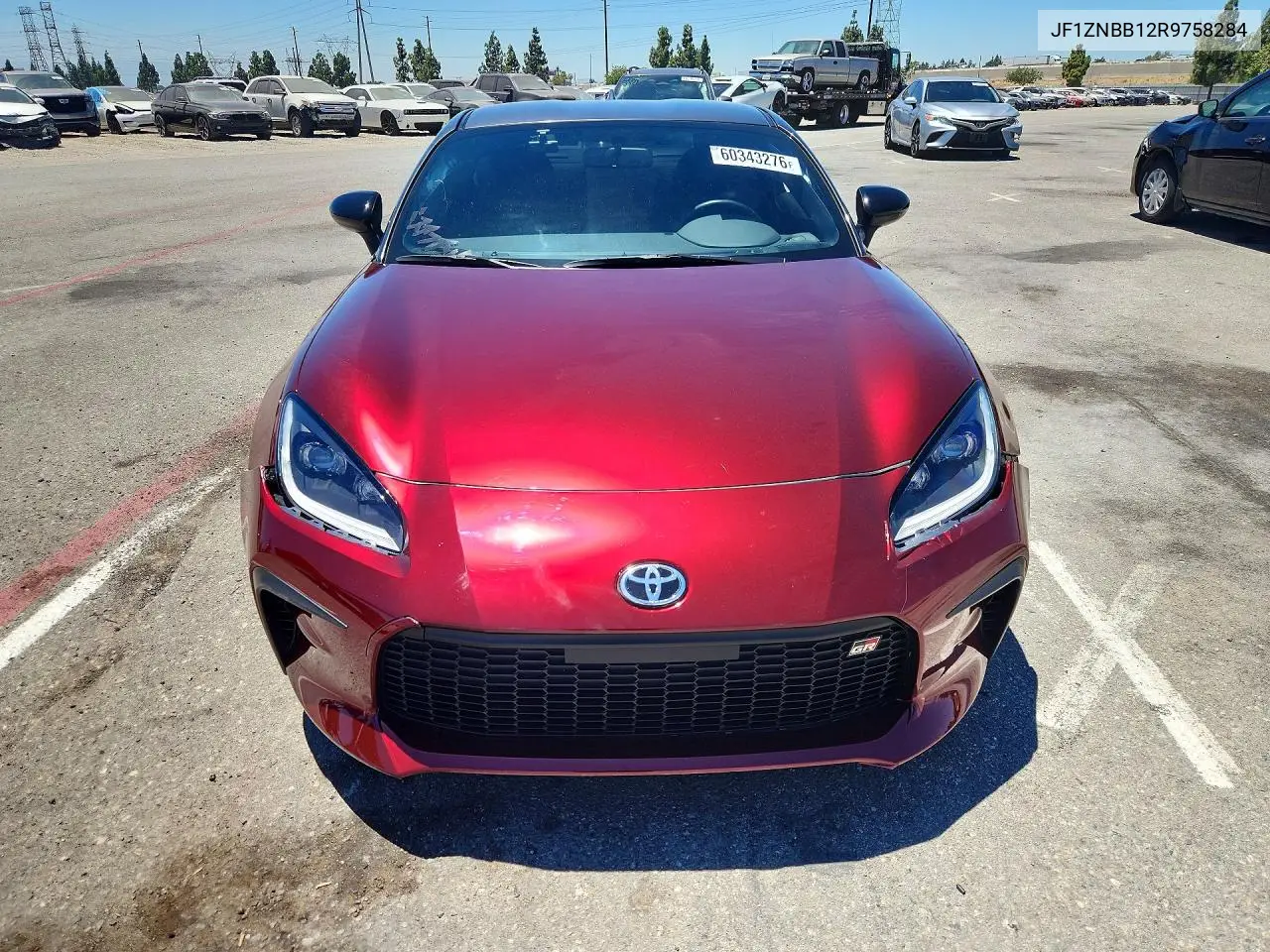 2024 Toyota Gr86 Base VIN: JF1ZNBB12R9758284 Lot: 60343276