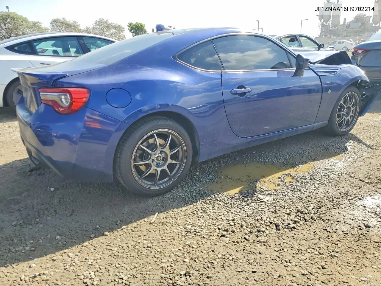 2017 Toyota 86 Base VIN: JF1ZNAA16H9702214 Lot: 77558655