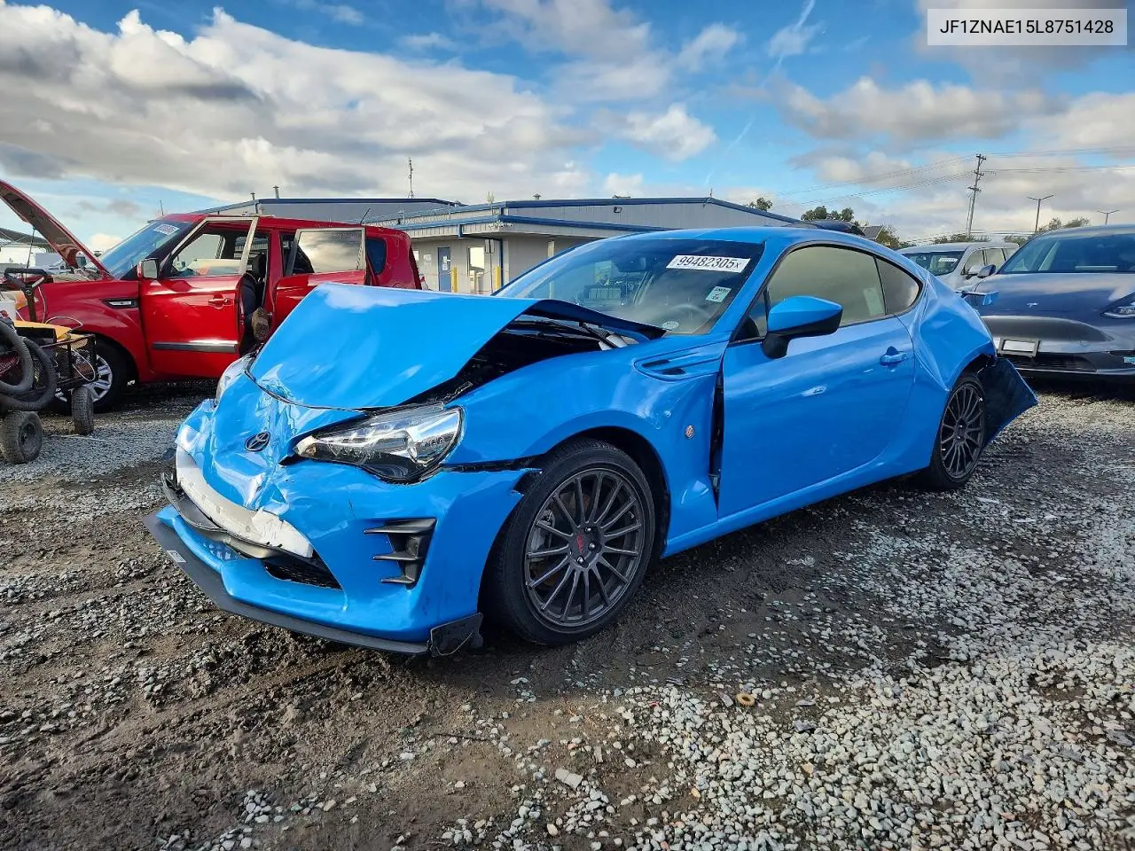2020 Toyota 86 Gt VIN: JF1ZNAE15L8751428 Lot: 99482305