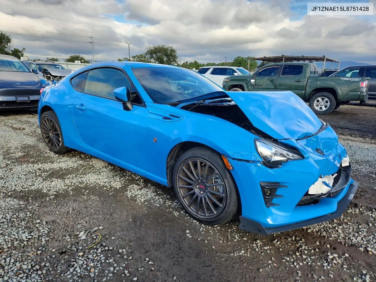 2020 Toyota 86 Gt VIN: JF1ZNAE15L8751428 Lot: 99482305