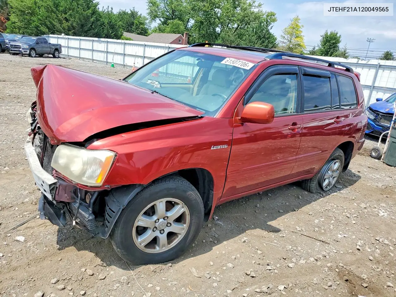 2002 Toyota Highlander Limited VIN: JTEHF21A120049565 Lot: 61507706