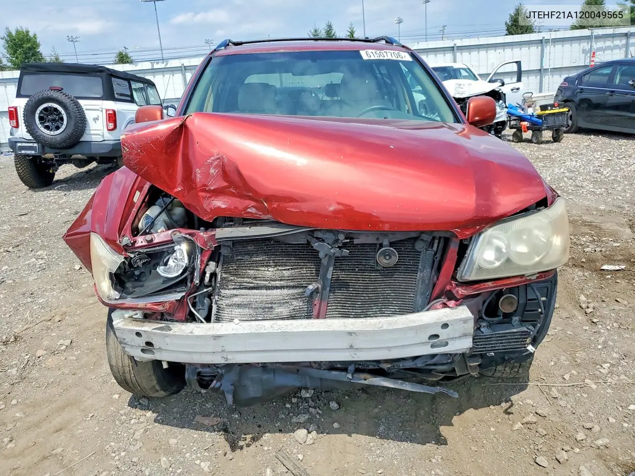 2002 Toyota Highlander Limited VIN: JTEHF21A120049565 Lot: 61507706