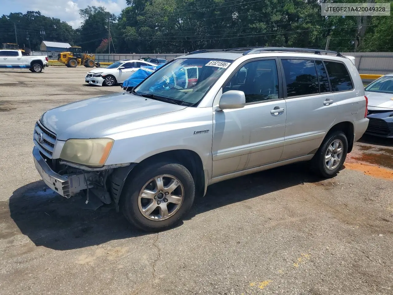 2002 Toyota Highlander Limited VIN: JTEGF21A420049328 Lot: 61521596