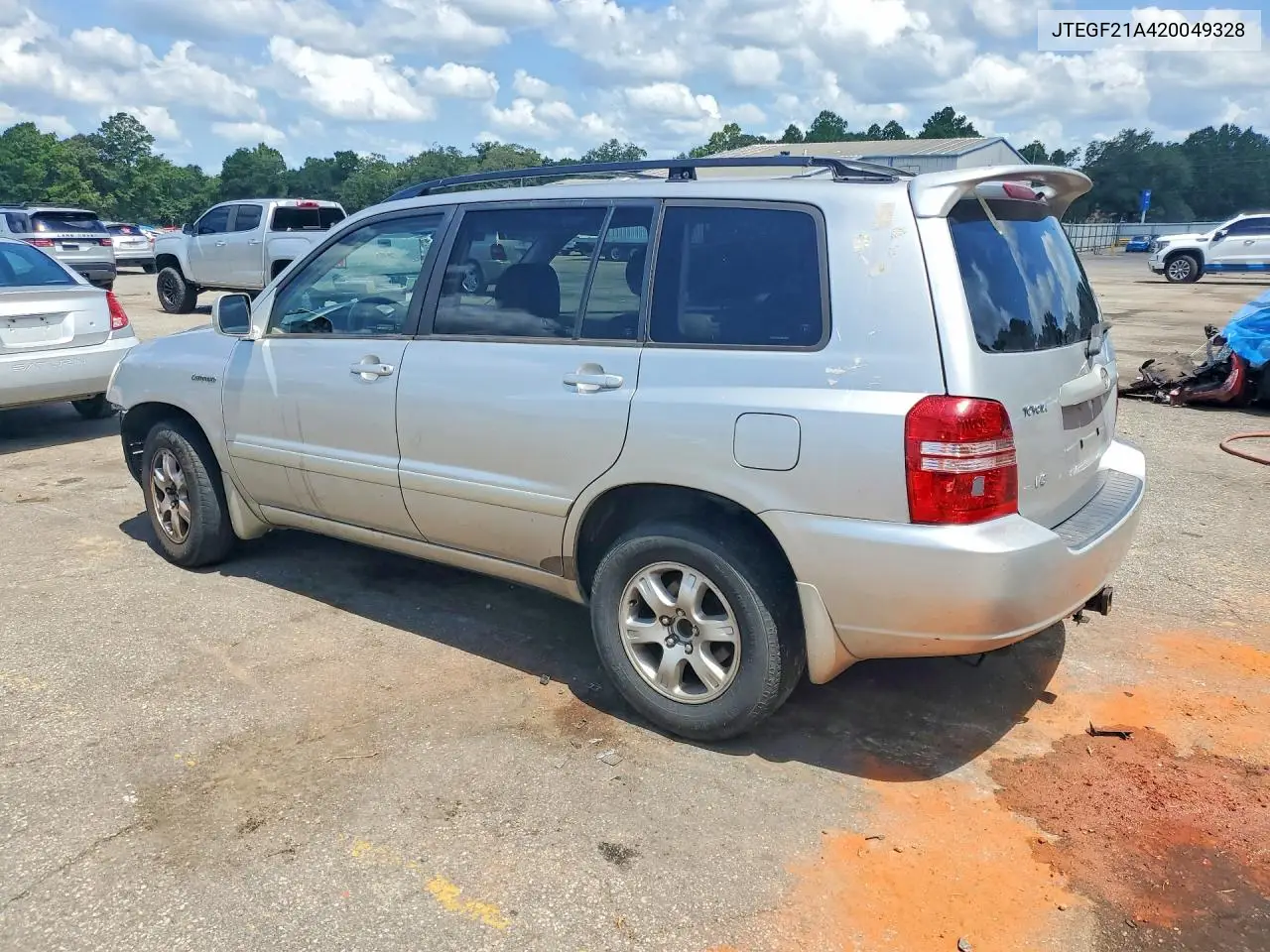 2002 Toyota Highlander Limited VIN: JTEGF21A420049328 Lot: 61521596