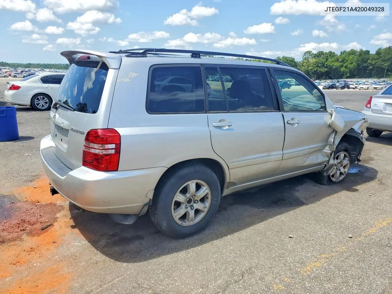 2002 Toyota Highlander Limited VIN: JTEGF21A420049328 Lot: 61521596