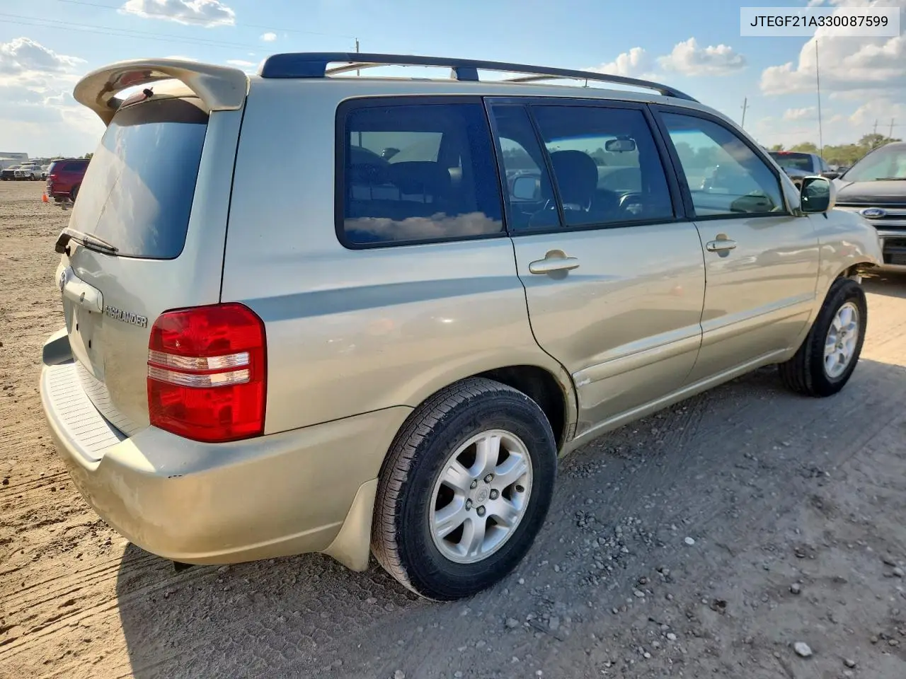 JTEGF21A330087599 2003 Toyota Highlander Limited