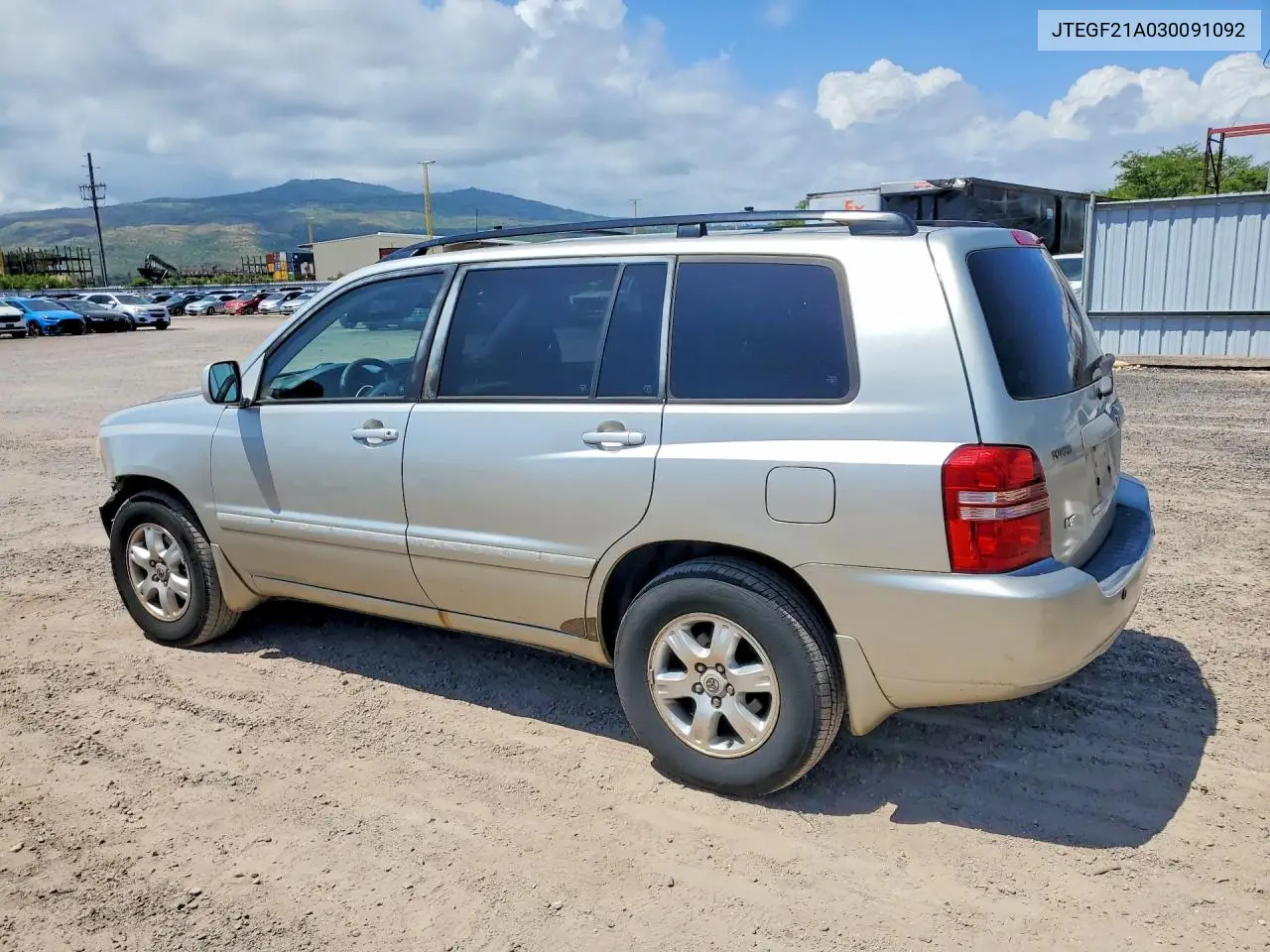 2003 Toyota Highlander Limited VIN: JTEGF21A030091092 Lot: 58335616