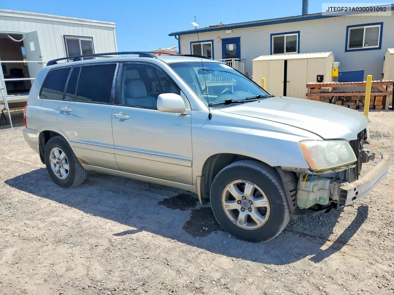 2003 Toyota Highlander Limited VIN: JTEGF21A030091092 Lot: 58335616