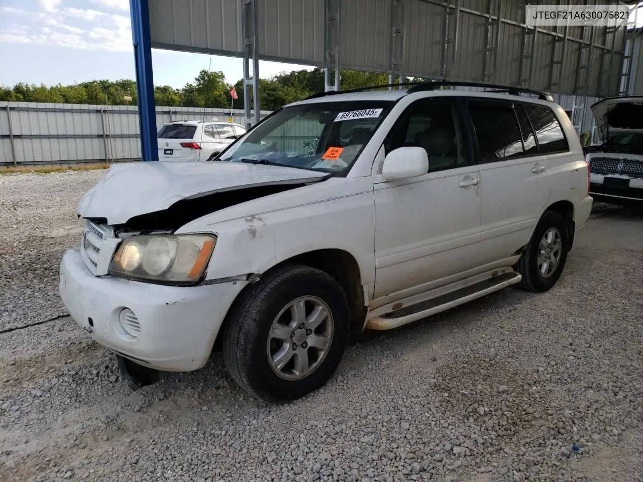 JTEGF21A630075821 2003 Toyota Highlander Limited Limited