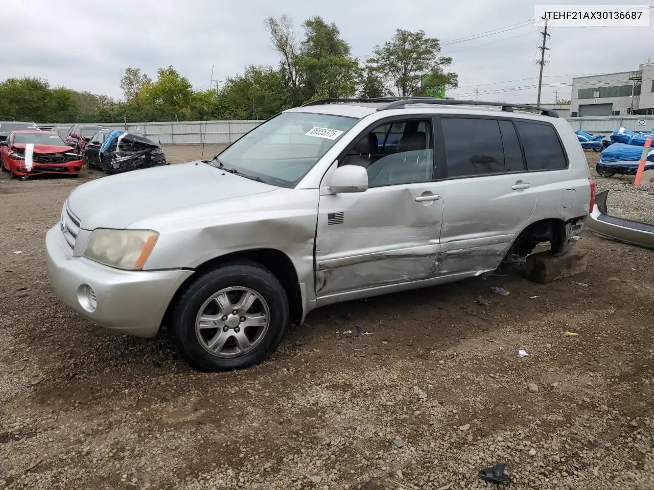 JTEHF21AX30136687 2003 Toyota Highlander Limited