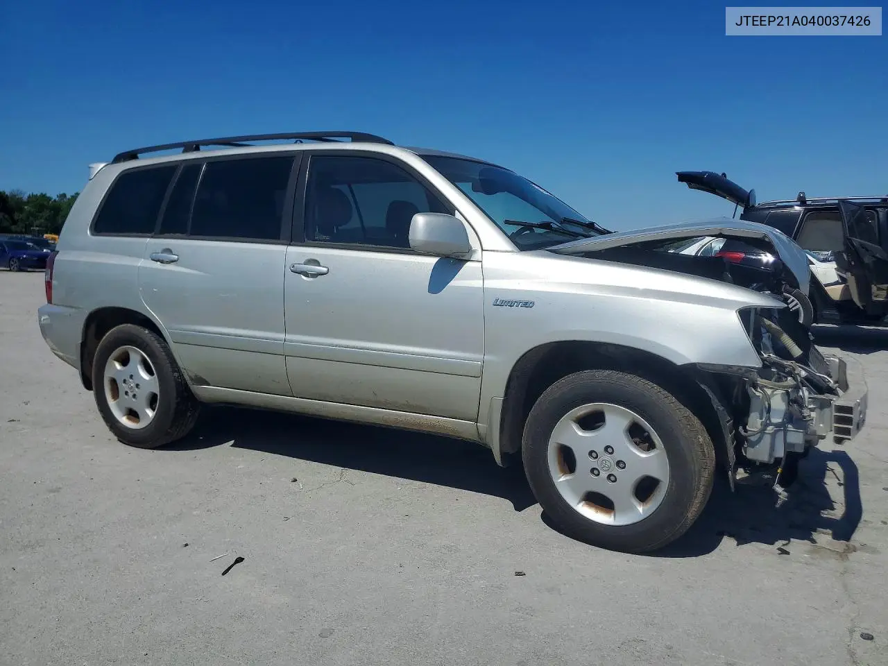 2004 Toyota Highlander Limited VIN: JTEEP21A040037426 Lot: 55833386
