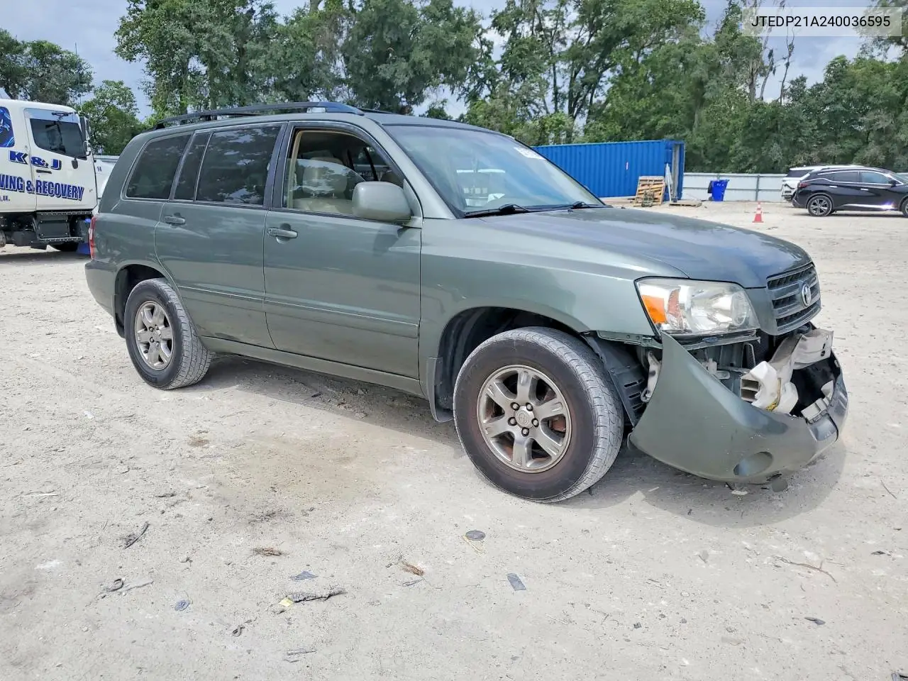 2004 Toyota Highlander Base VIN: JTEDP21A240036595 Lot: 57167296