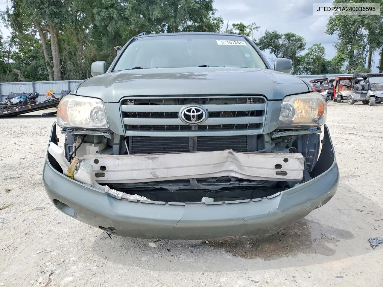 2004 Toyota Highlander Base VIN: JTEDP21A240036595 Lot: 57167296