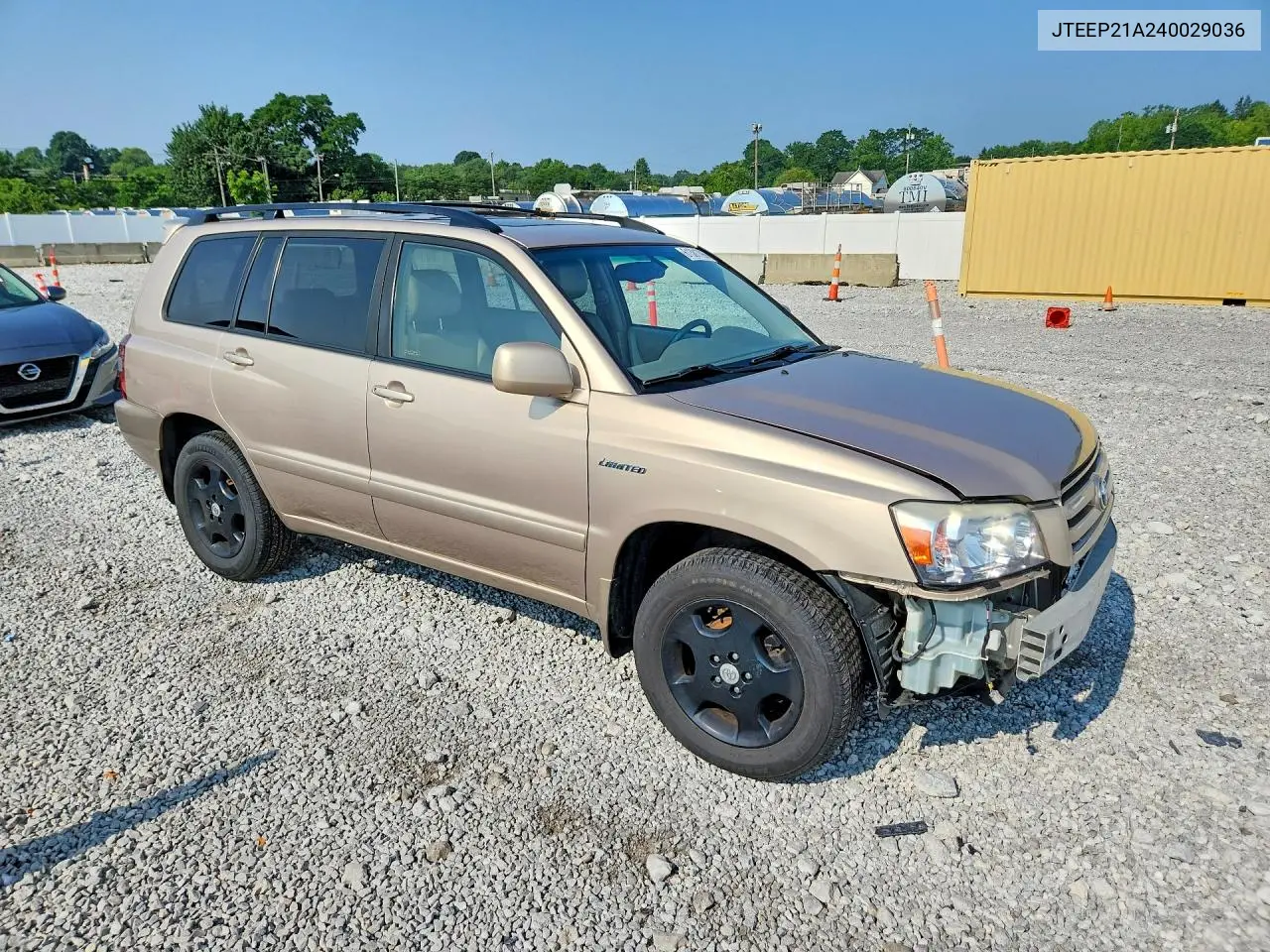 2004 Toyota Highlander Limited VIN: JTEEP21A240029036 Lot: 61381796