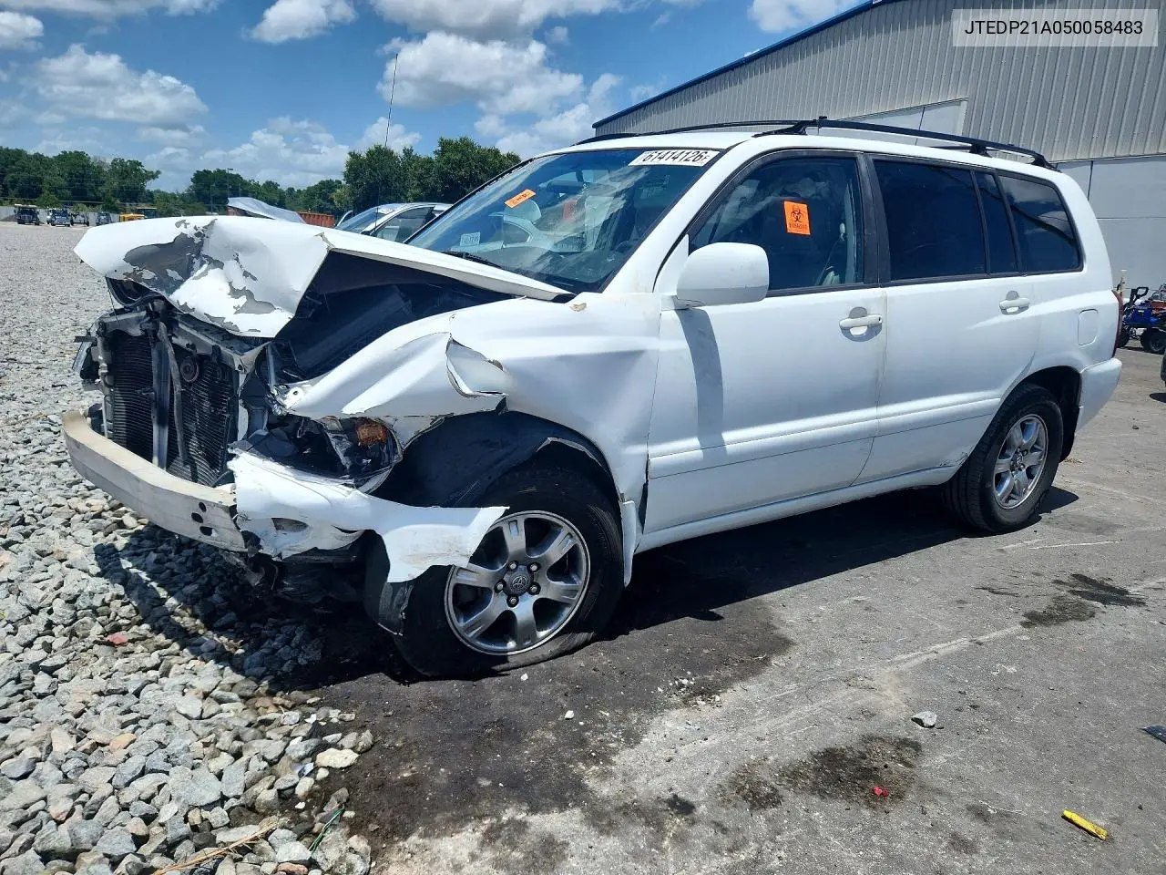 2005 Toyota Highlander Limited VIN: JTEDP21A050058483 Lot: 61414126