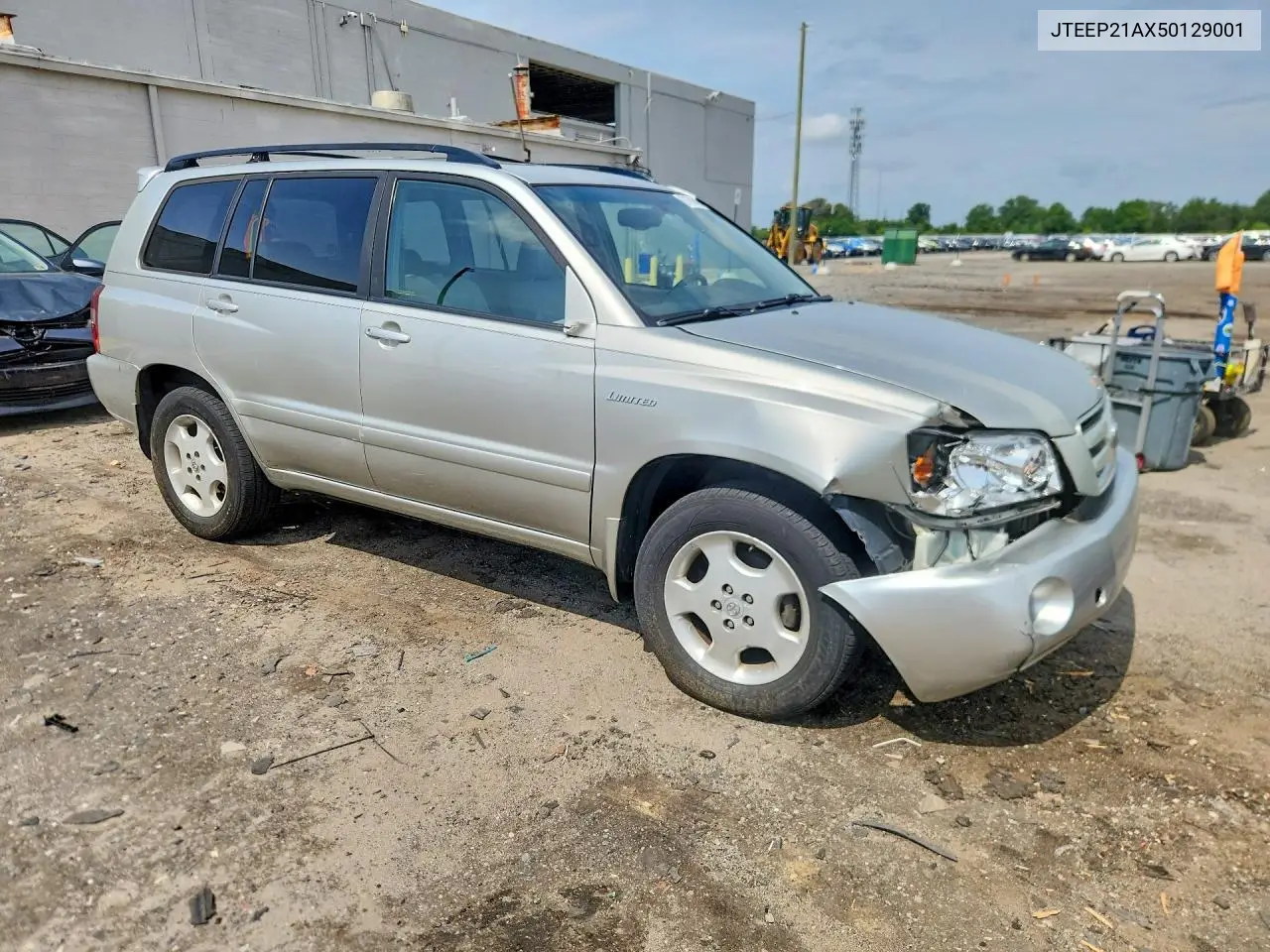 2005 Toyota Highlander Limited VIN: JTEEP21AX50129001 Lot: 61799406