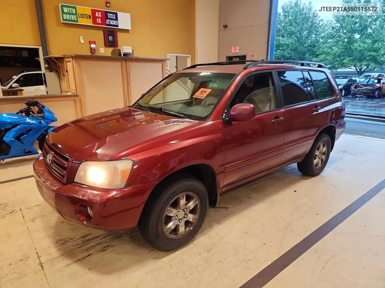 2005 Toyota Highlander Base VIN: JTEEP21A550115572 Lot: 62250136