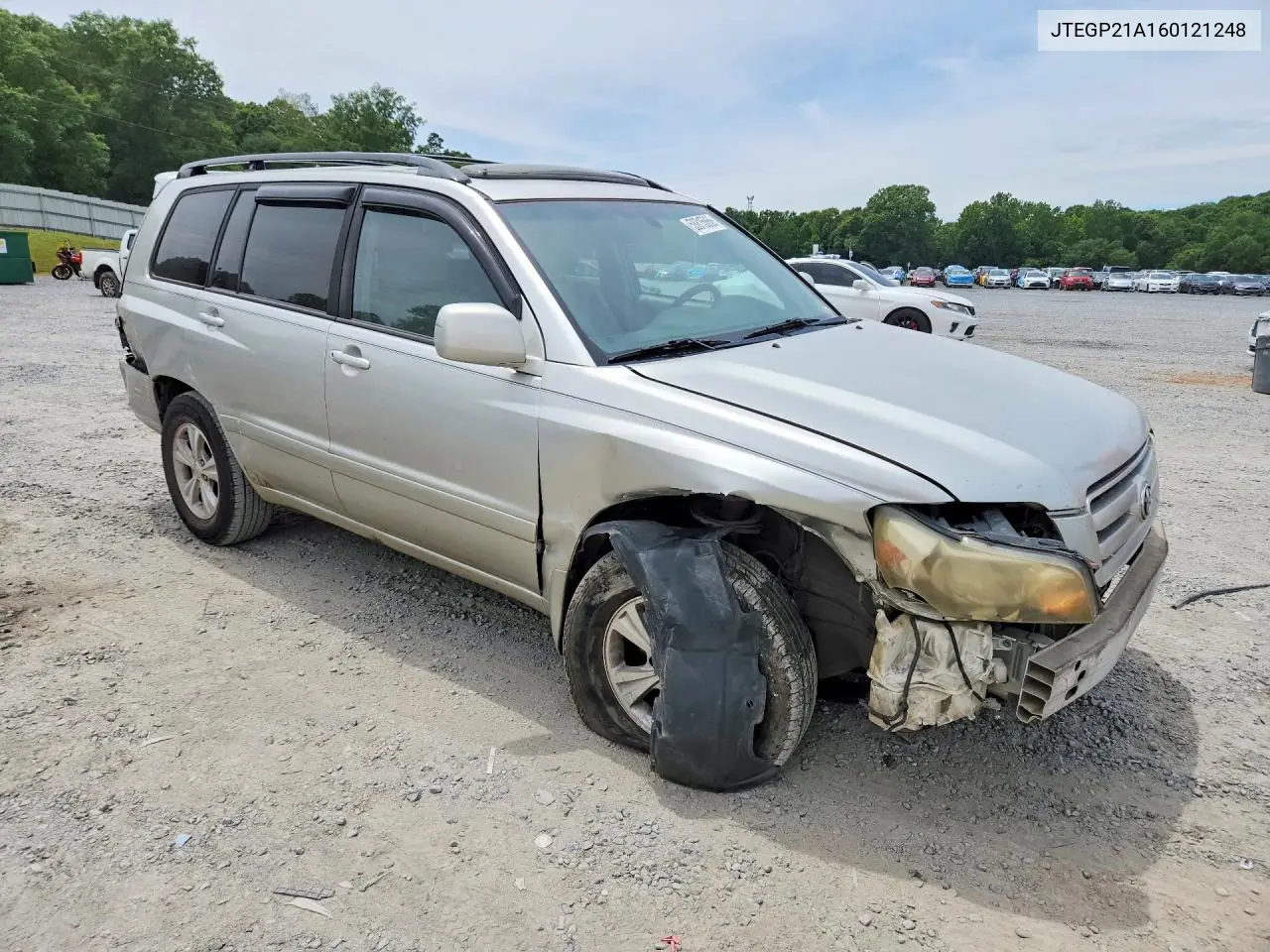 2006 Toyota Highlander Limited VIN: JTEGP21A160121248 Lot: 58815866