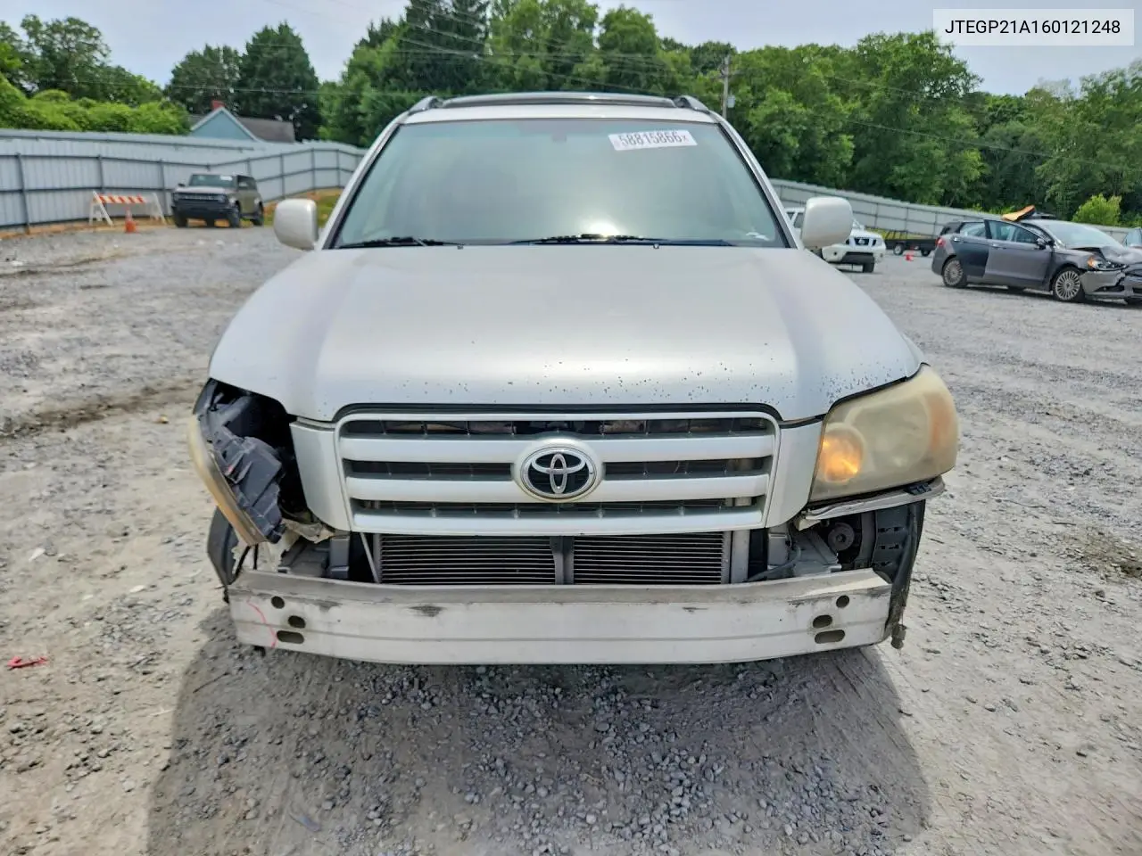2006 Toyota Highlander Limited VIN: JTEGP21A160121248 Lot: 58815866