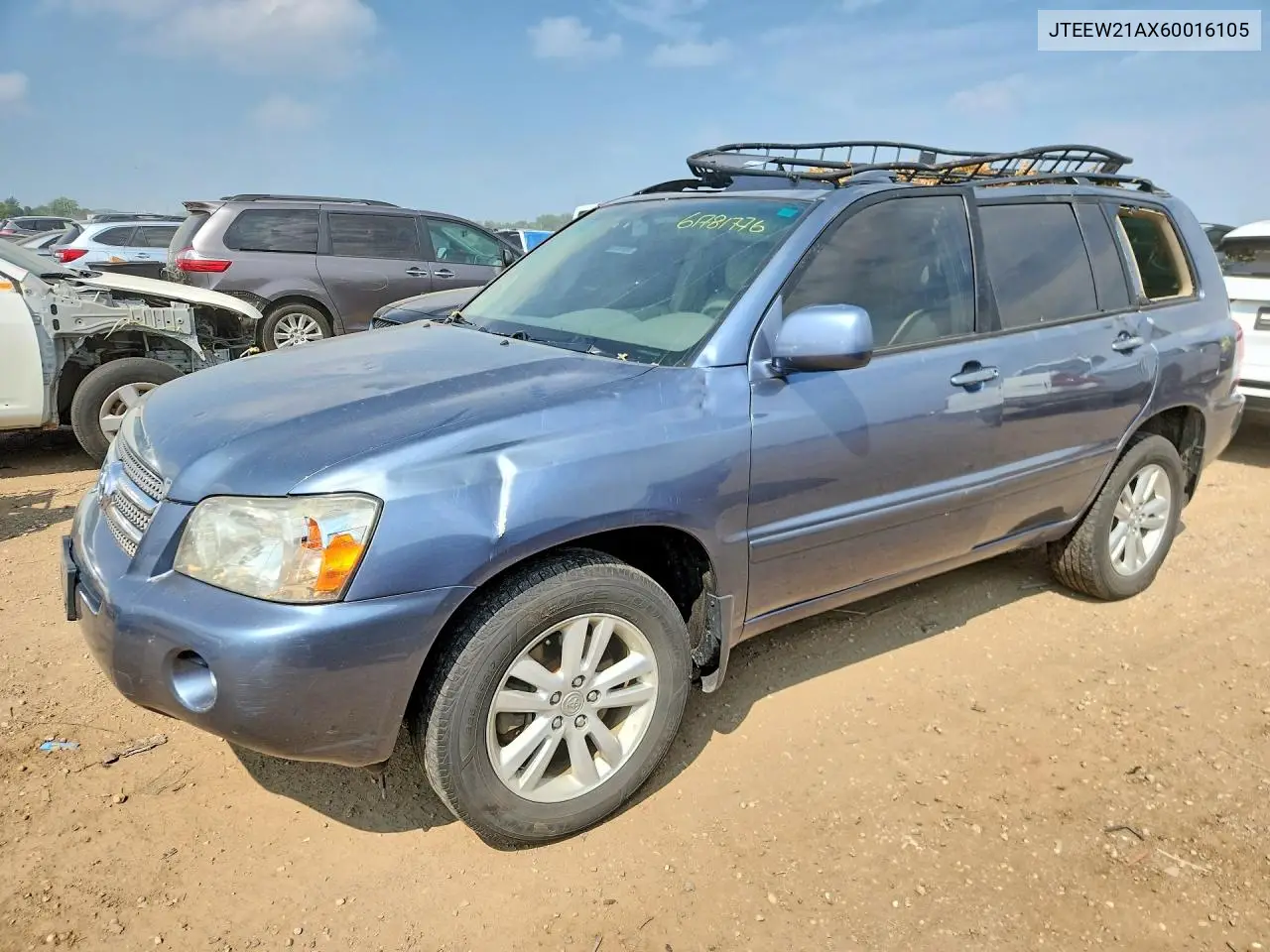 2006 Toyota Highlander Hybrid VIN: JTEEW21AX60016105 Lot: 61781776