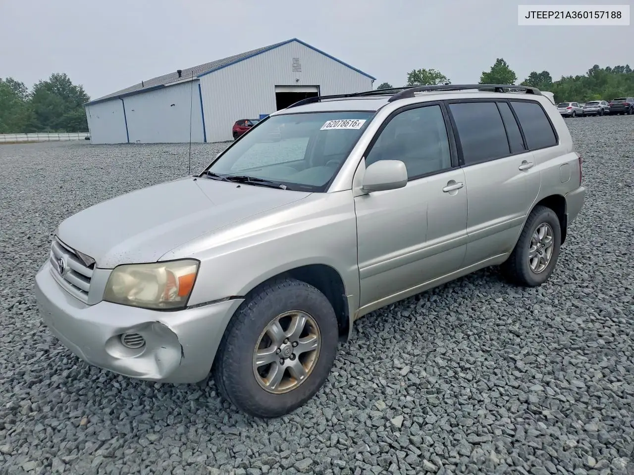 2006 Toyota Highlander Base VIN: JTEEP21A360157188 Lot: 62078616