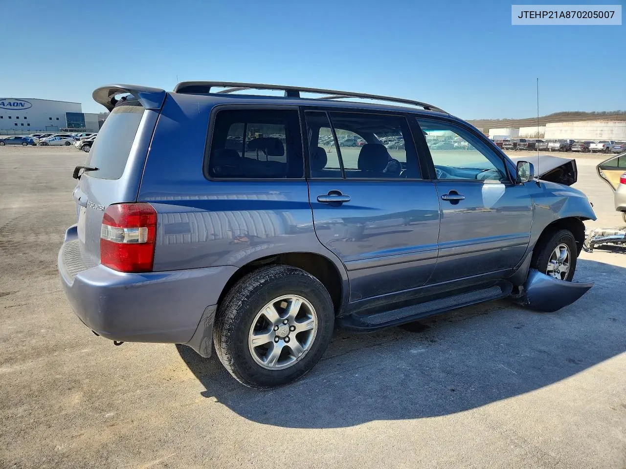 2007 Toyota Highlander Base VIN: JTEHP21A870205007 Lot: 47812676
