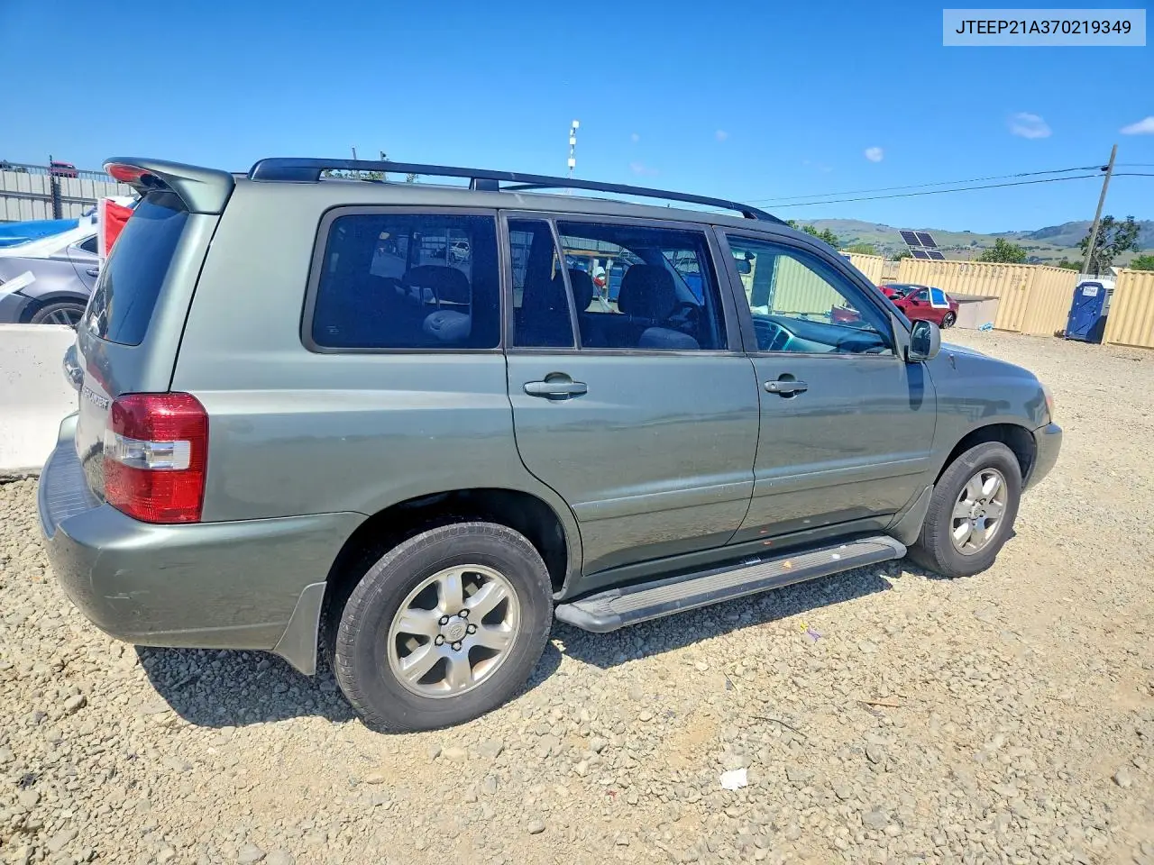 2007 Toyota Highlander Base VIN: JTEEP21A370219349 Lot: 48436376