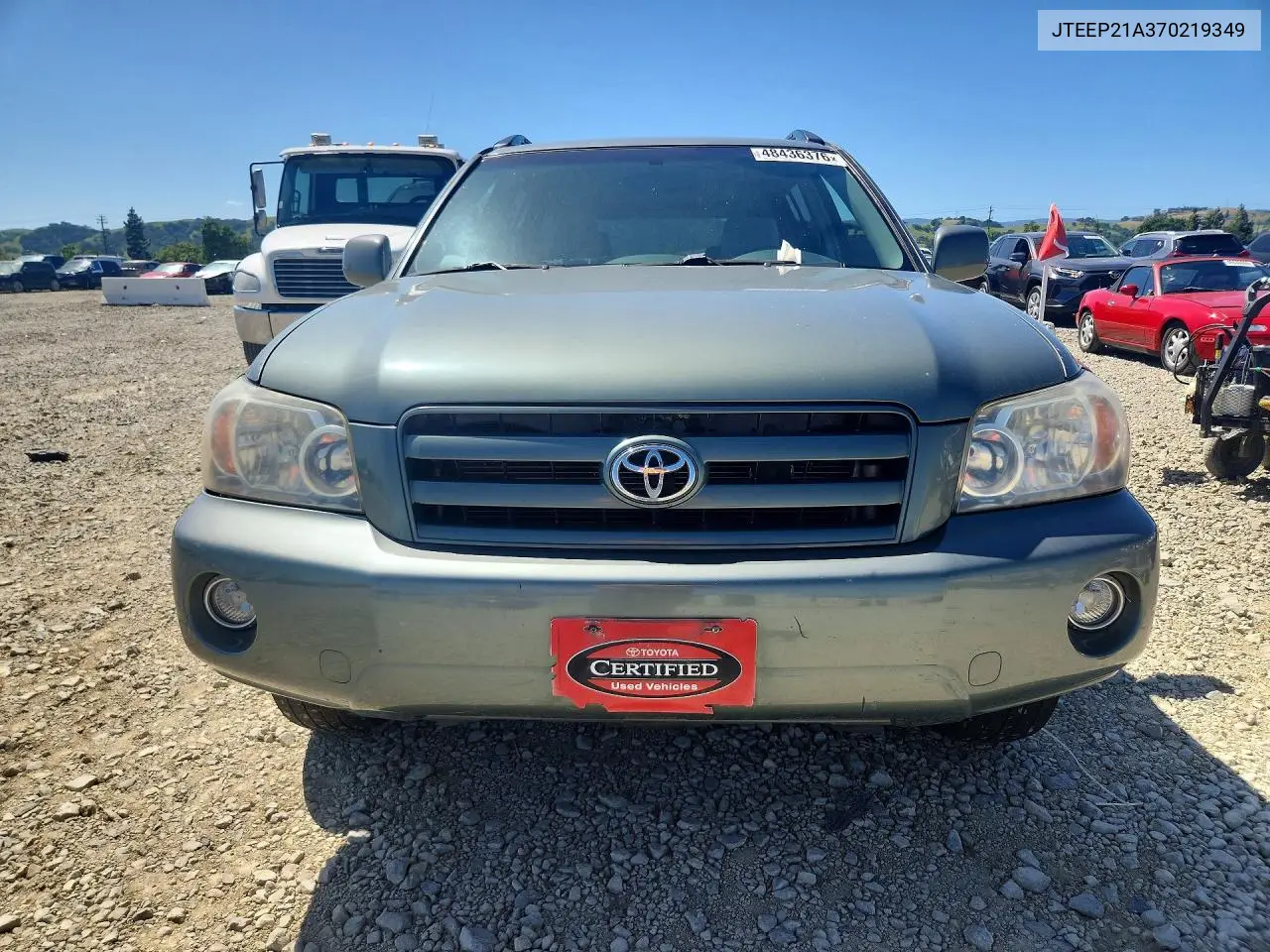 2007 Toyota Highlander Base VIN: JTEEP21A370219349 Lot: 48436376